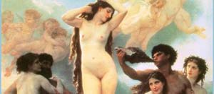 Erotic Art Painting of Female Sexual Goddess, Aphrodite