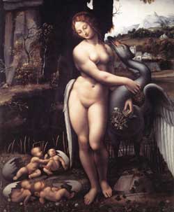 Erotic Renaissance Artists: Leda and the Swan by Leonardo da Vinci